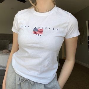 Brandy Melville American Flag Tee